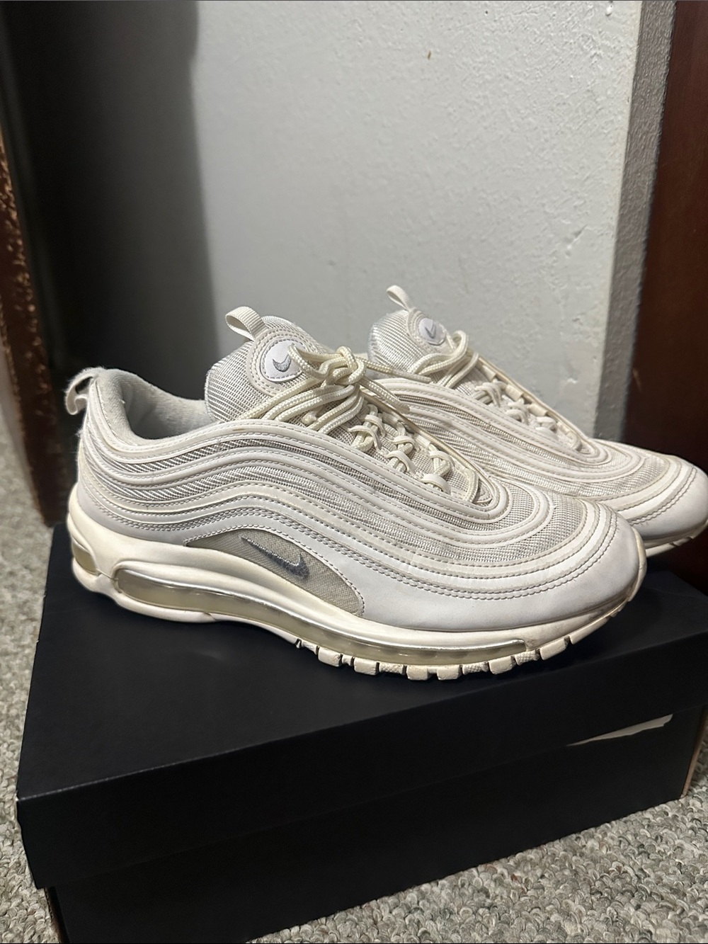 Nike Men’s Air Max 97 Sneakers - Off-White/Cream